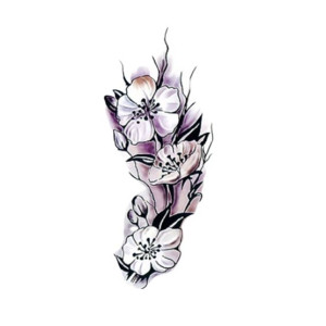 Ferozi Traders Dark Rose Flowers Temporary Tattoo Stickers