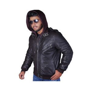 Toor Traders Genuine Sheepskin Biker Leather Jacket Men Light Brown