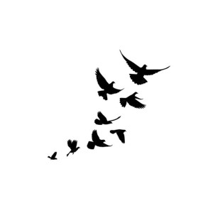 G-Mart Fly Birds Temporary Tattoo Sticker
