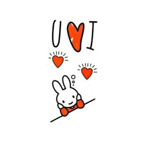 G-Mart I love Heart Cat Temporary Tattoo Sticker