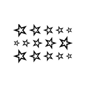 G-Mart 3D Star Design Temporary Tattoo Sticker