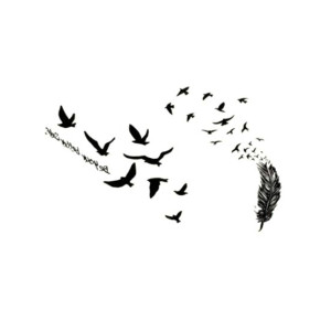G-Mart Flying Birds Temporary Tattoo Sticker
