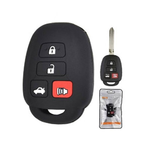 G-Mart Toyota Corolla 4 Button Silicone Key Cover Black