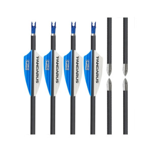 Silk Road Traders Infinity 4.2mm Carbon Aluminum Hardened Easy Cut Tip Competitive Shooting Arrows - Spine 600 12 PCS