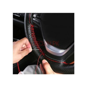 G-Mart Leather The Steering Wheel Cover With Needle