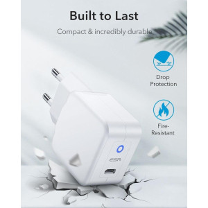 ESR 20W Fast PD Adapter White (1 USB-C Port)