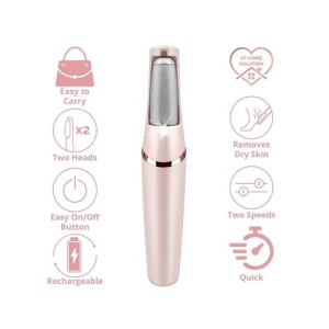 Ayesha's Collection 2-in-1 Rechargeable Pedicure Callus Remover