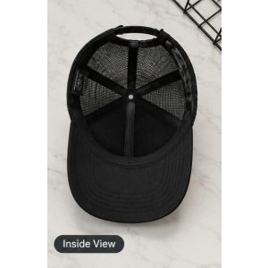 Premium Black Mesh Trucker Cap For Men