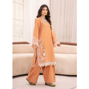Ahlam Caramel N Lace Embroidered Lawn Suit 2-piece