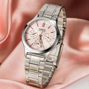 Casio Enticer Analog Watch For Women Silver (LTP-V300D-4A)