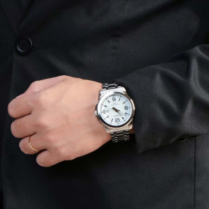 Casio Analog White Dial Watch For Men (MTP-1314D-7A)