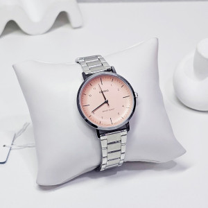 Casio Pink Concave Dial Stainless Steel Watch For Women (LTP-VT03D-4B)