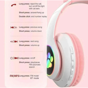 Wireless Cat Headphone With RGB Lights