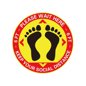 Limelite Care Social Distancing Floor Stickers 6 Pcs
