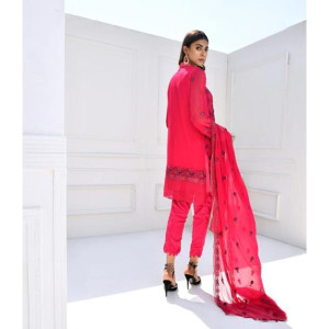 Glittire Aura Collection Vol-1 Unstitched 3 Piece (Cherry Berry)