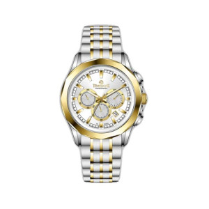 Timezone Chronograph Daystride Watch For Men Two Tone Gold (TZ-1325)