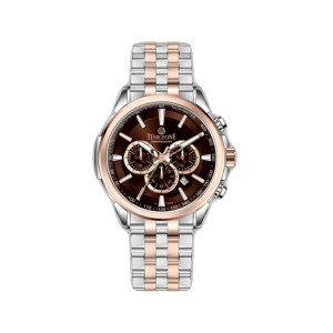 Timezone Chronograph Delta Verve Watch For Men Two Tone Rose Gold (TZ-1327)