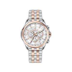 Timezone Chronograph Delta Verve Watch For Men Two Tone Rose Gold (TZ-1327)