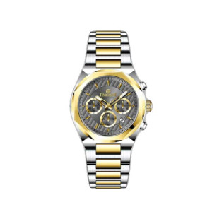 Timezone Chronograph Drift Watch For Men Two Tone Gold (TZ-1324)