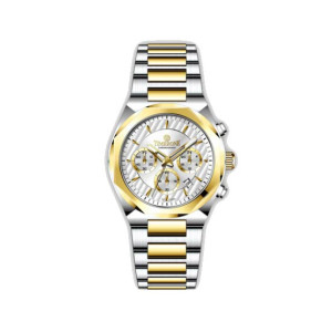 Timezone Chronograph Drift Watch For Men Two Tone Gold (TZ-1324)