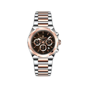 Timezone Chronograph Forge Watch For Men Two Tone Rose Gold (TZ-1324)