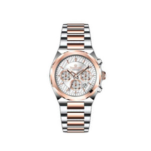 Timezone Chronograph Forge Watch For Men Two Tone Rose Gold (TZ-1324)