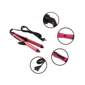 City Mart 2 In 1 Hair Styling Tool for Smooth Straight Hair & Curls