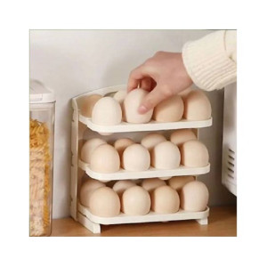 City Mart 3 Layer 24 Grid Foldable Egg Organizer Rack