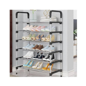 City Mart 5 Layer Stainless Steel Shoe Rack