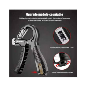 City Mart Adjustable Hand Grip Strengthener with Counter