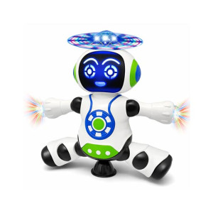 City Mart Dancing Robot Toy for Kids with Flashing LED Lights