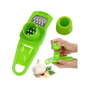 City Mart Manual Stainless Steel Garlic Mincer Kitchen Tool