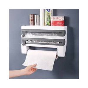 City Mart Paper Towel Napkin & Cling Wrap Kitchen Storage Organizer