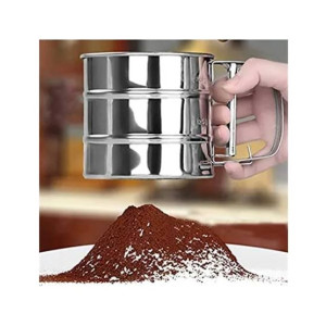 City Mart Stainless Steel Mesh Flour Sifter Sieve Strainer