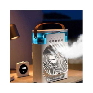 City Mart USB Electric Cooling Fan with LED Night Light