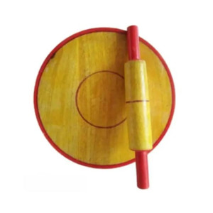 City Mart Wooden Rolling Board and Roller 2-Piece Set