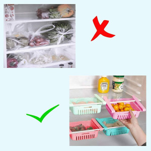 City Mart Storage Basket Refrigerator Organizer Rack