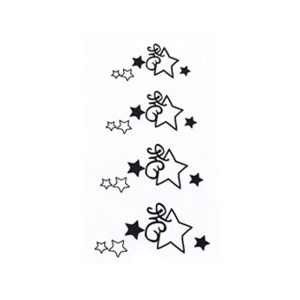Ferozi Traders Star Design Temporary Tattoo Sticker