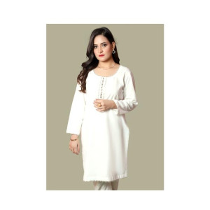 Wardahs Collection Cotton Kurti For Women White (0005)