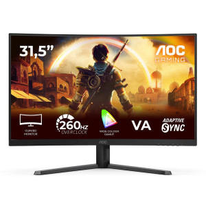 AOC 31.5 Inch QHD 260Hz Curved Gaming Monitor (C32G42ZE)