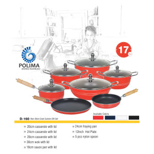 Domestic Cookware Cook Cuisine 17PCs Gift Set (D-160)