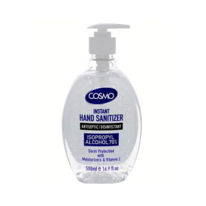 Cosmo Instant Hand Sanitizer 500ml (70% Alcohol ISO Certified)
