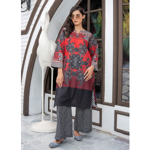 Ahlam Crimson Eclipse Printed Lawn Kurta Set 2-piece
