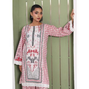 Ahlam Crimson Glow Printed Lawn Kurta 1-piece