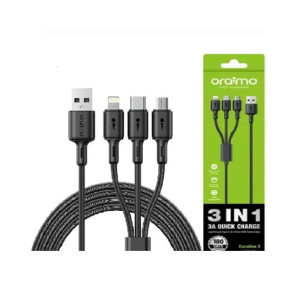 Oraimo 3 In 1 Cable Black (OCD-X93)