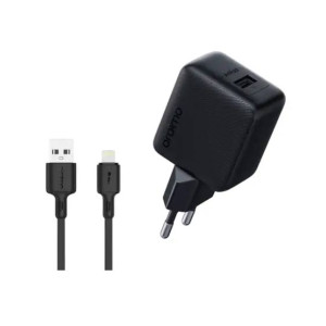 Oraimo Charger Kit With USB Lightning Cable Black (OCW-5184E+L53)