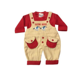 Mubarak Store Autumn Winter Polar Fleece Red Romper for Baba and Baby - (77182)