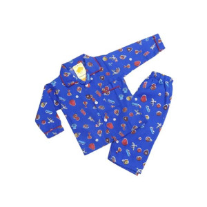 Mubarak Store Printed Cotton Boys & Girls Night Dress - (77256)