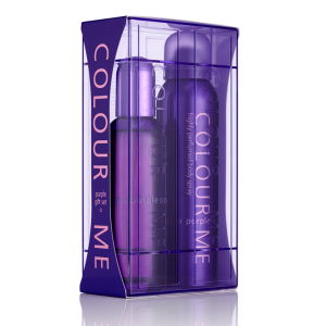 Colour Me Perfume 100 ML + Body Spray 150 ML Gift Set Purple