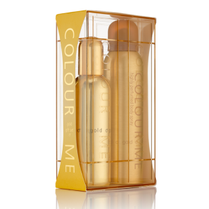 Colour Me Perfume 100 ML + Body Spray 150 ML Gift Set Homme Gold